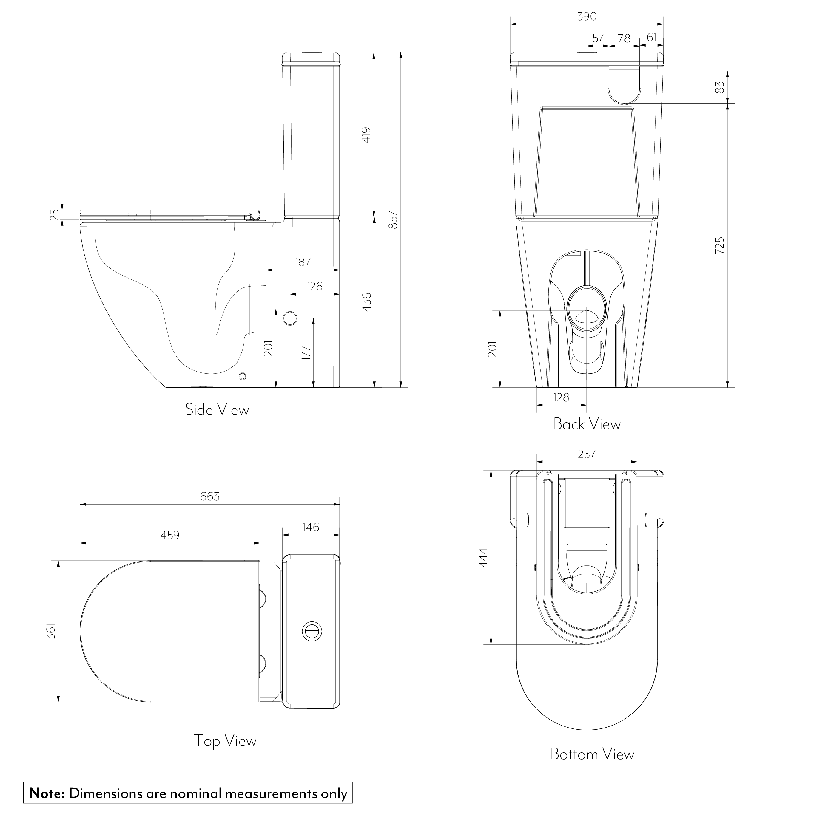 Asher Slimline Back to Wall Suite - SPEC