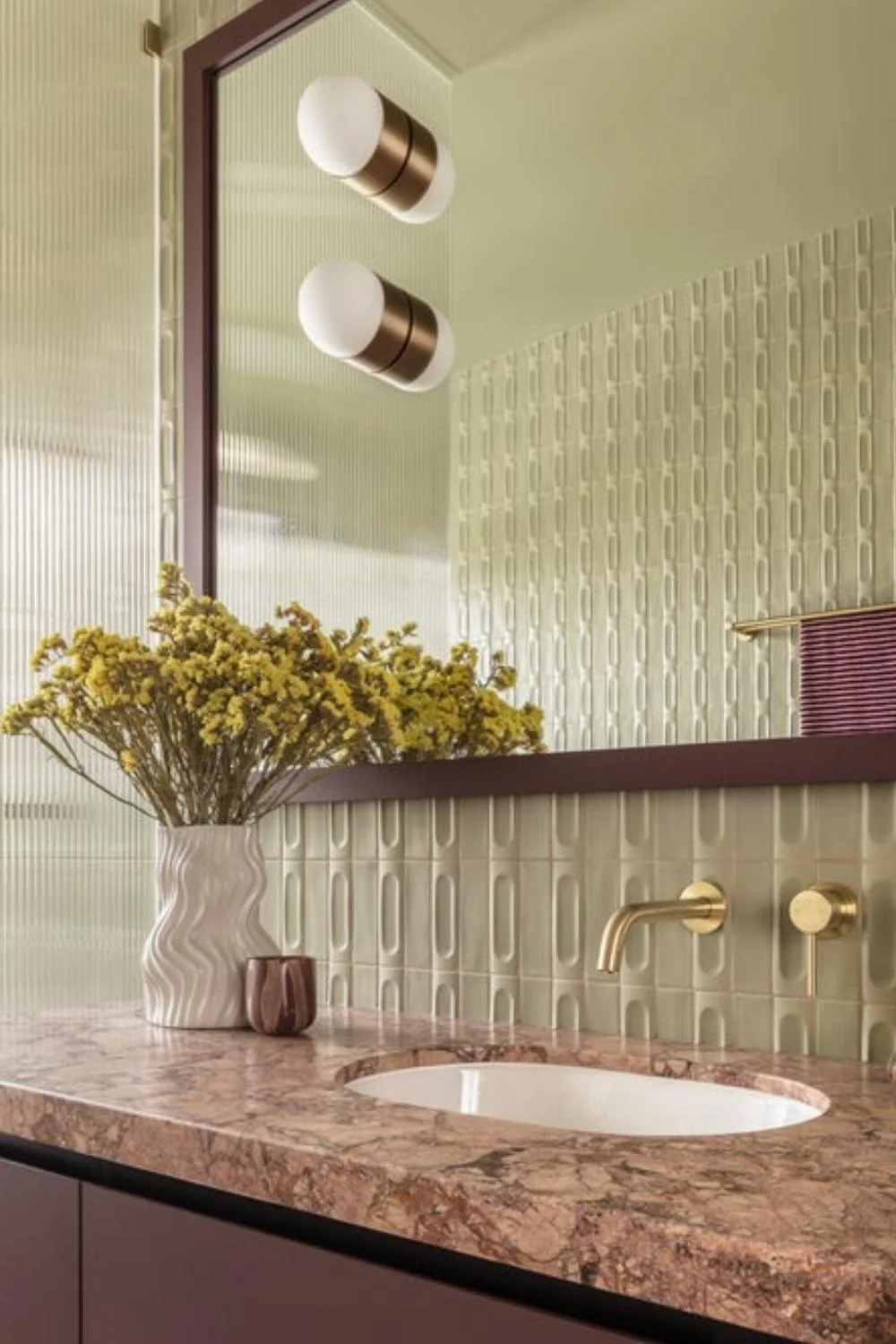 Bathroom Lighting Ideas Wall Sconces Mounted to Mirror
