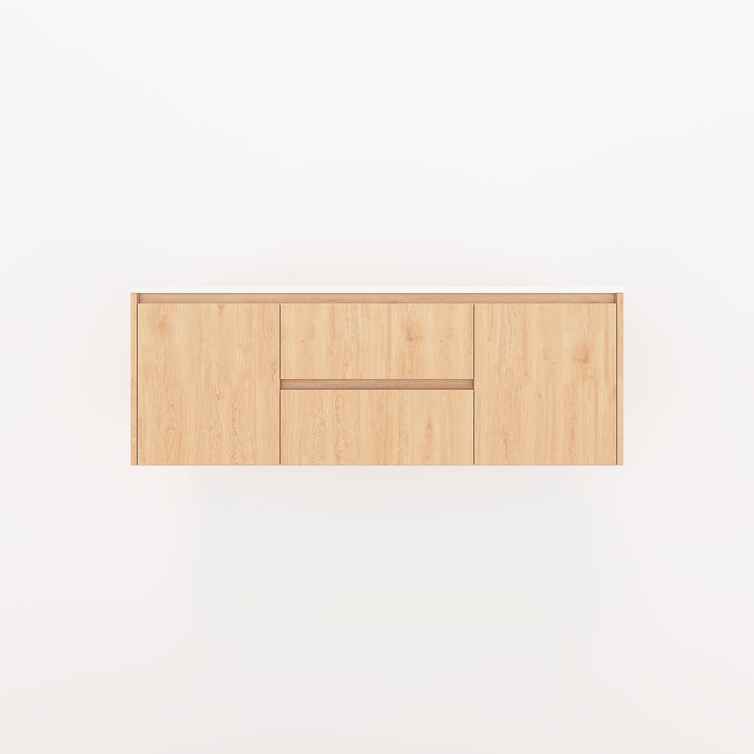 Archer 2-Door with Centre Drawers 1428mm - Pure Oak - 1 Cut-Out