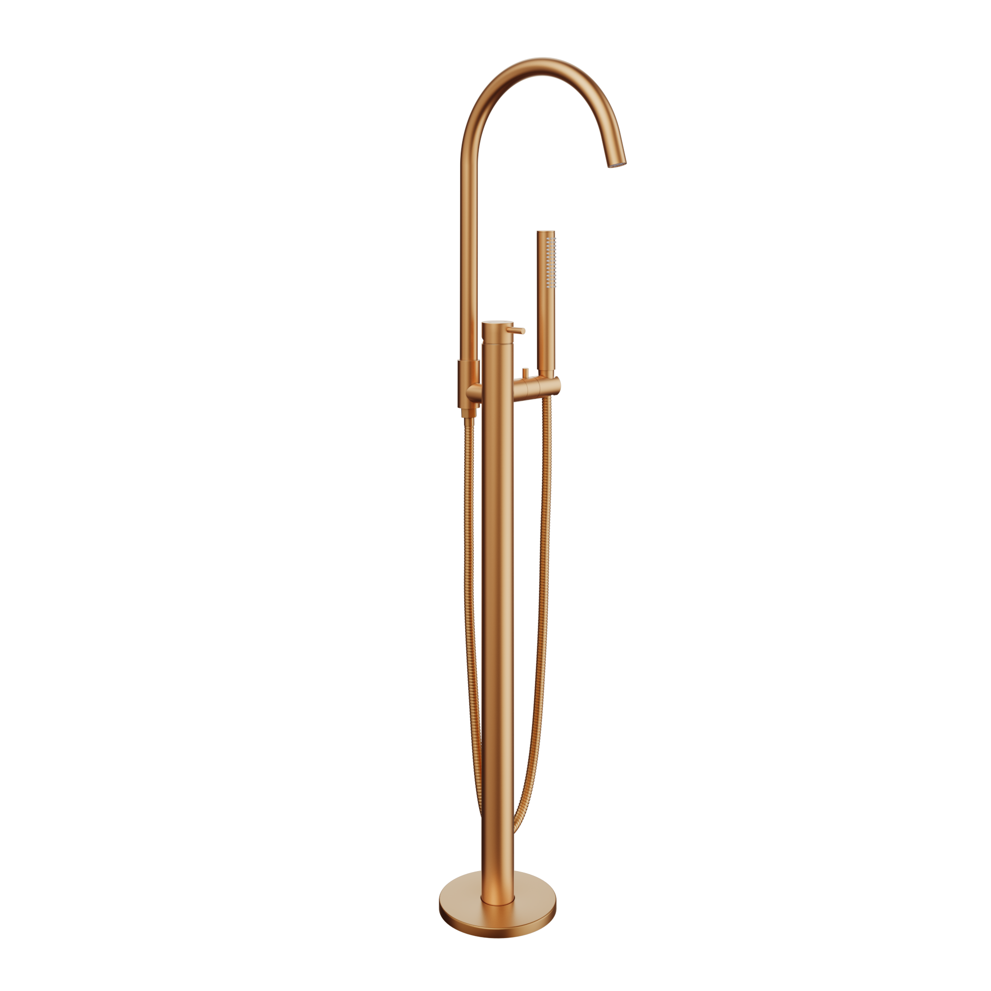 Elysian FloorMountedBathFiller WithHandShower Final View01 BC 01