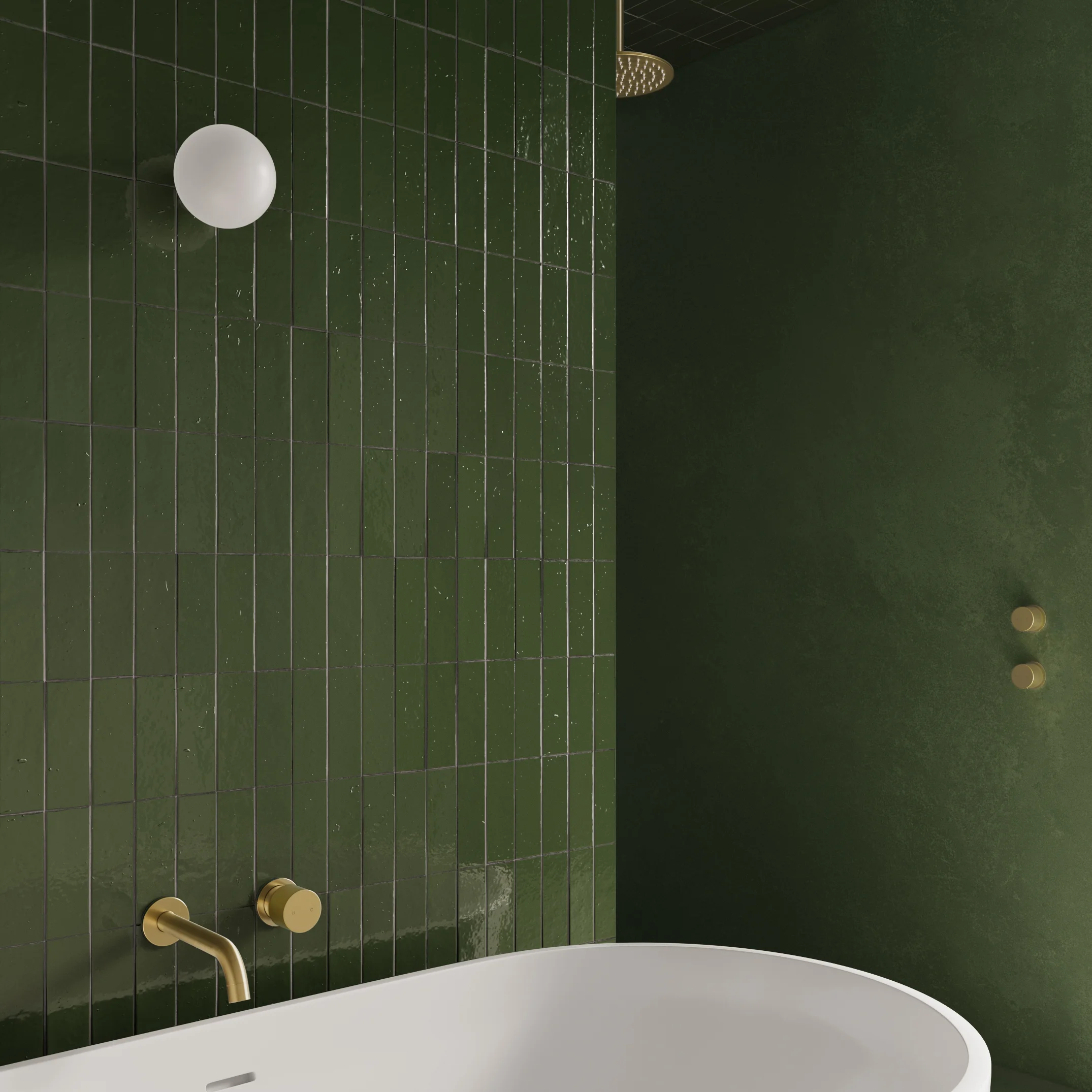 Rommani Rectangle Forest Green