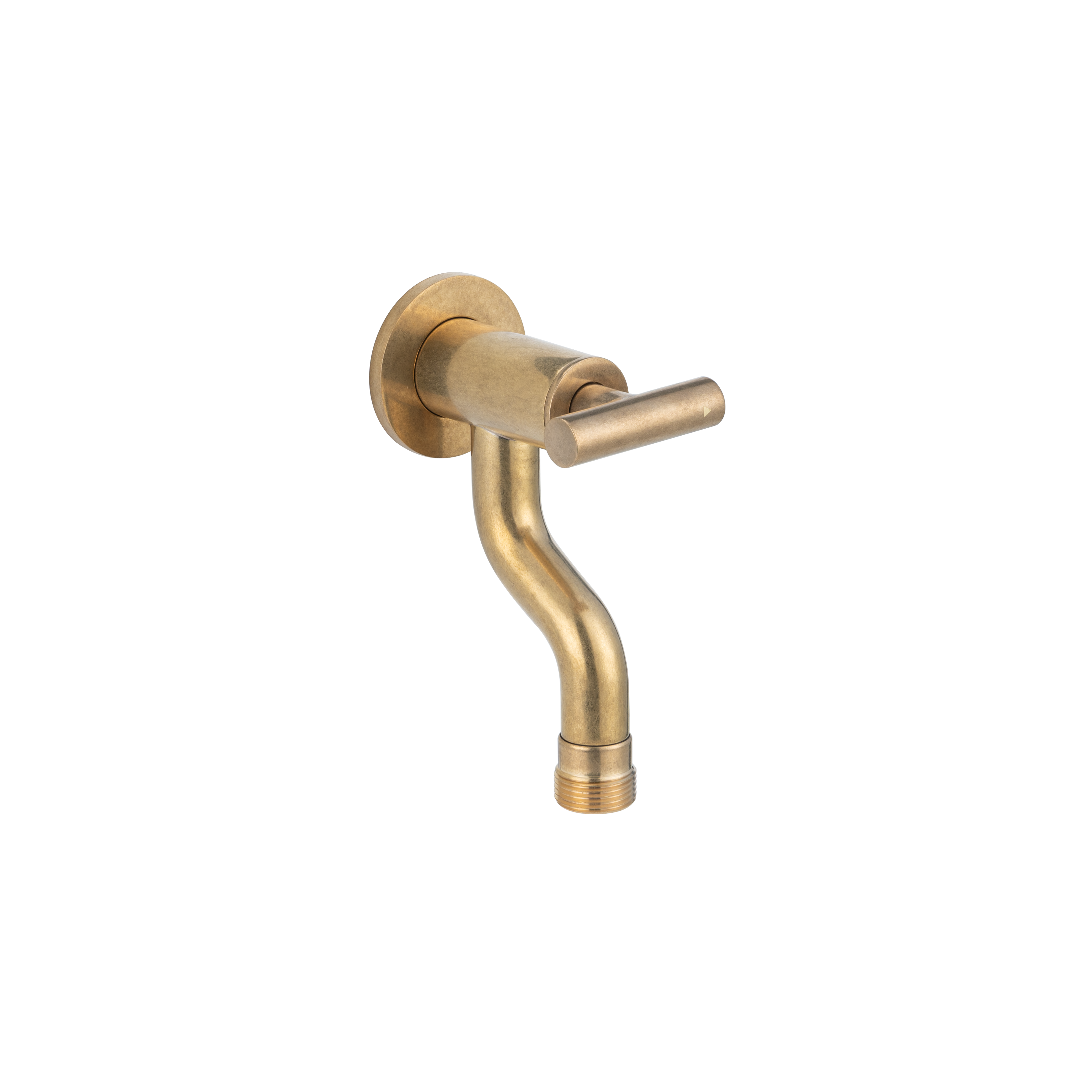 16758-Sola-Garden-Hose-Tap Side Tumbled-Aged-Brass