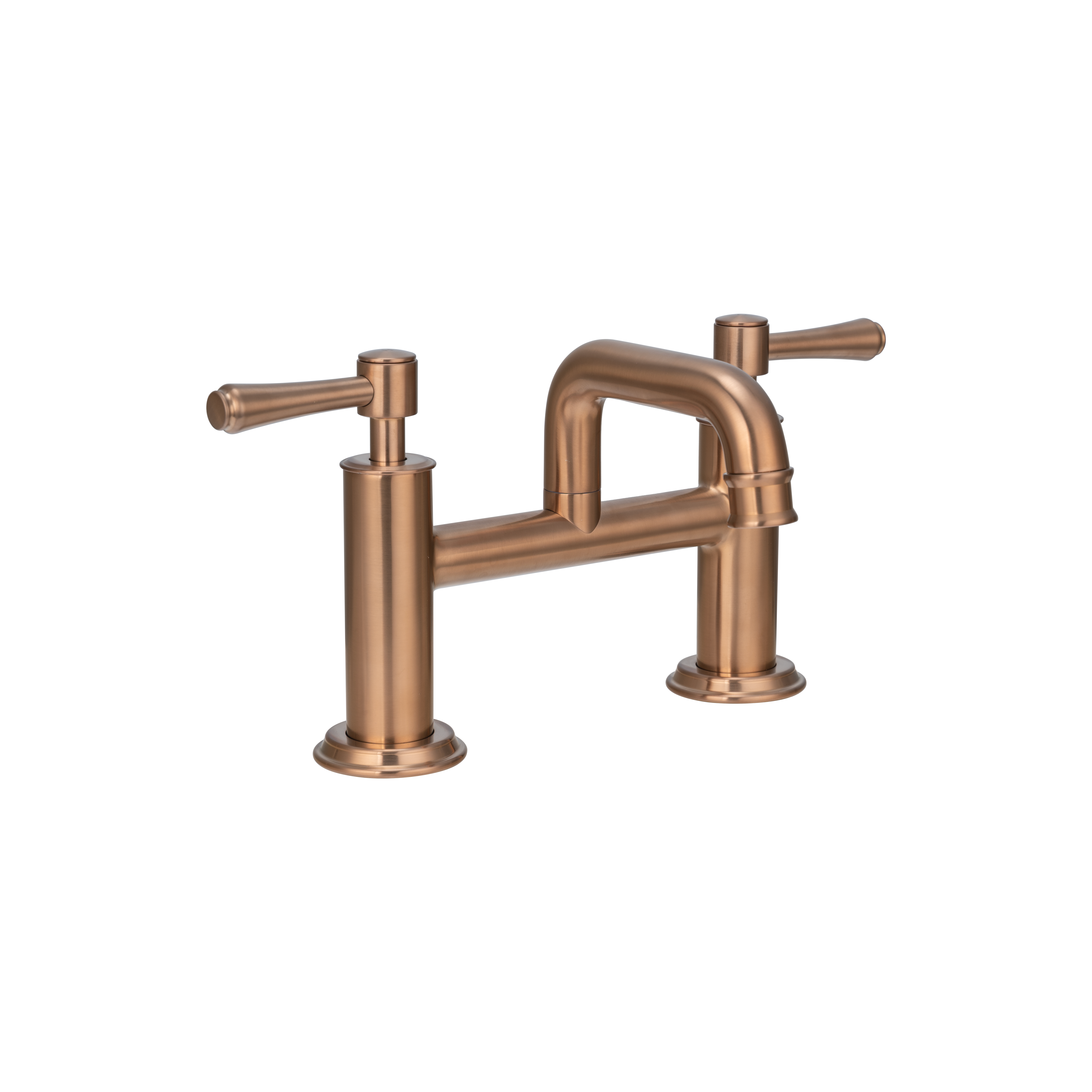 Kingsley Bench Mounted Bath Filler - Brushed Copper