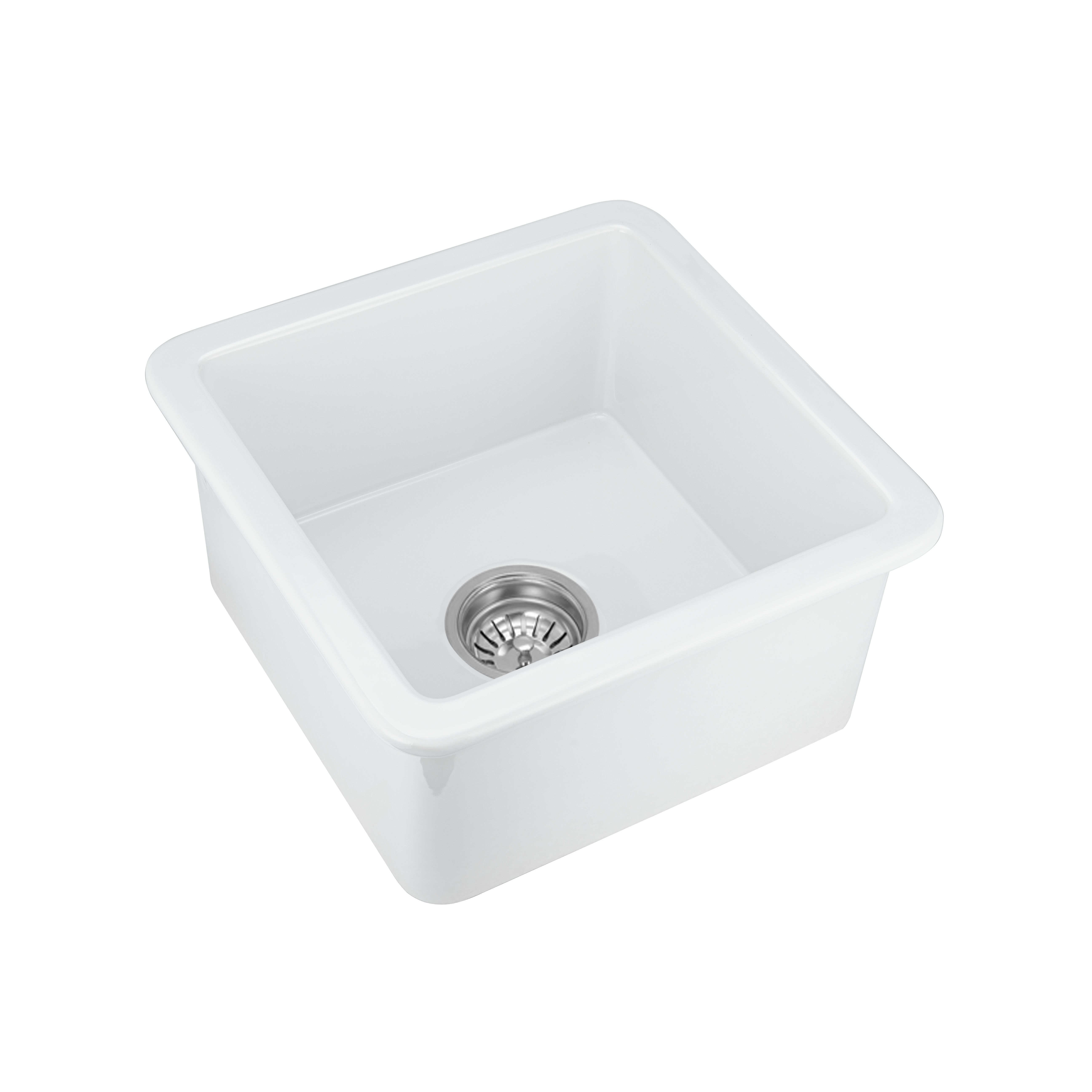 Hendricks Single Fireclay Sink 457mm - Gloss White