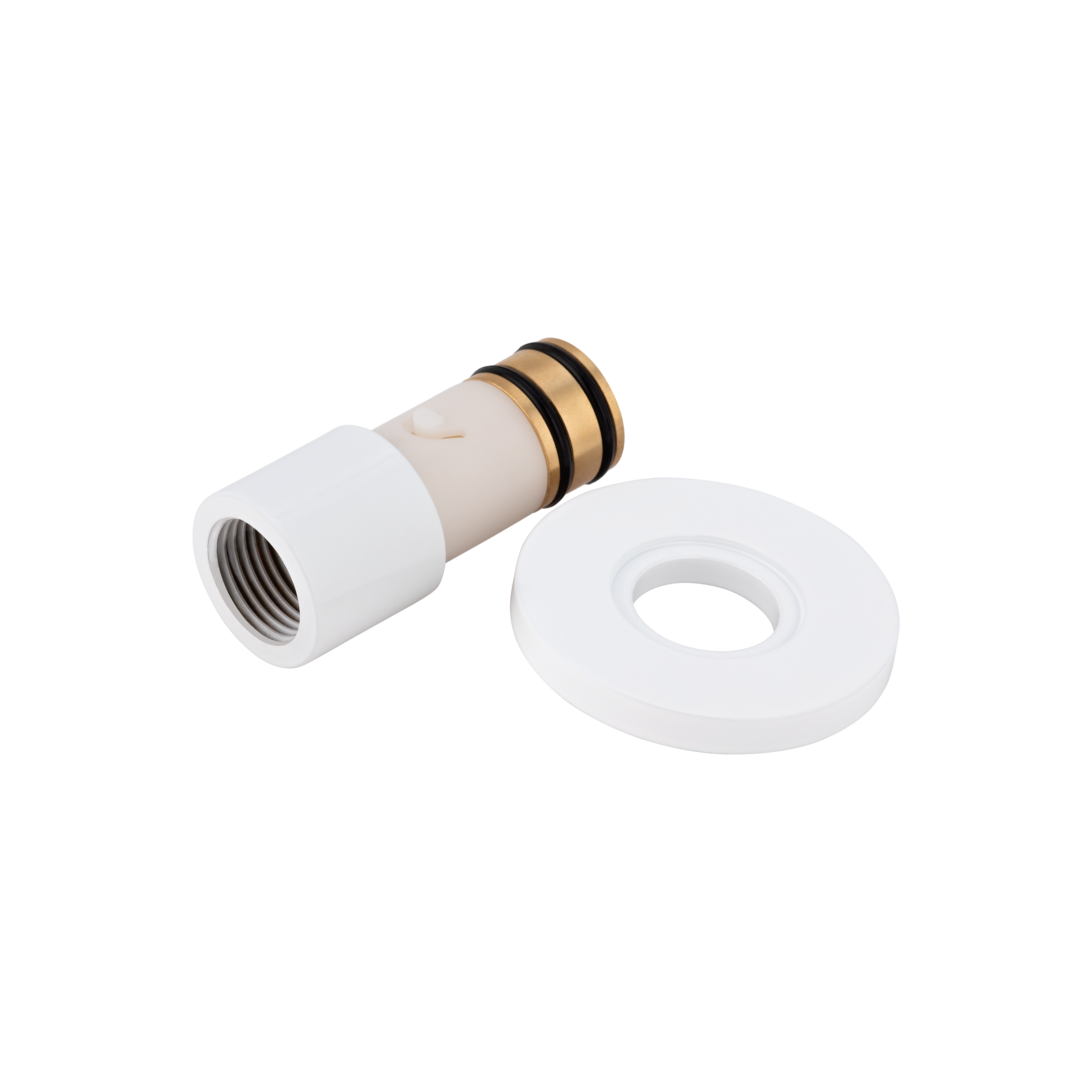 Swivel Bench Mounted Spout - Female Adapter - White
