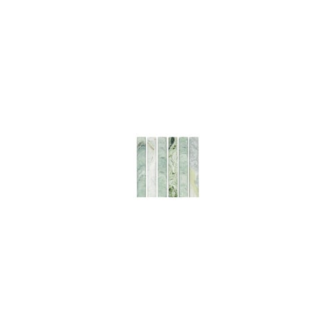 Narita Marble Rounded Finger Mosaic Tile - Jade Green (Sample)