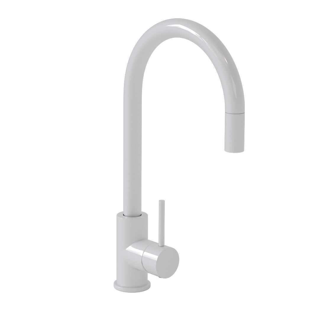 Elysian Commercial Pull-Out Kitchen Mixer - White