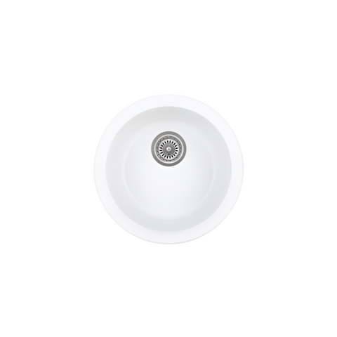 Vienna Round Sink 450mm - White Granite