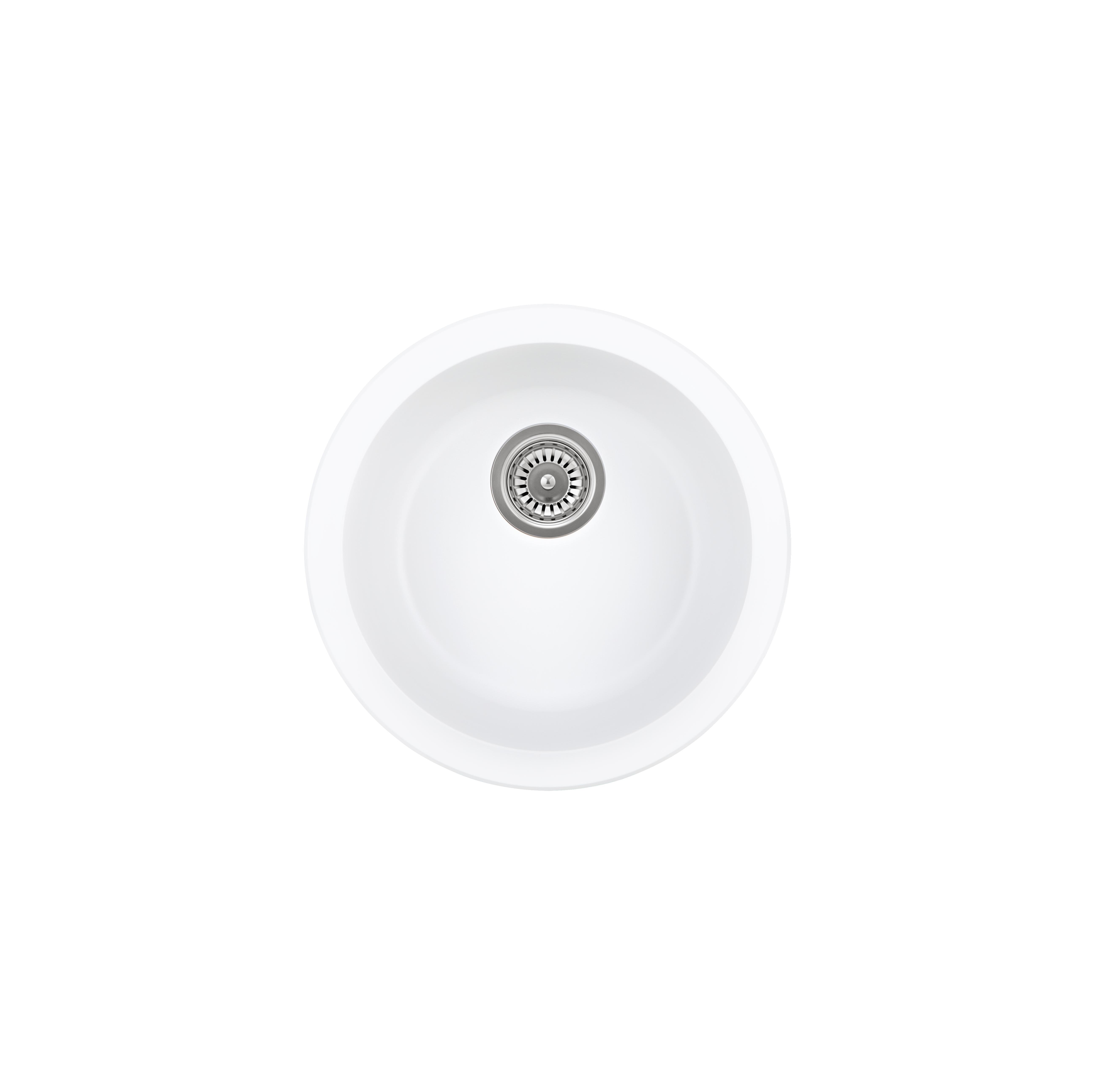 Vienna round granite sink 450 mm white