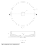 Pedra Round Basin Sink - Spec