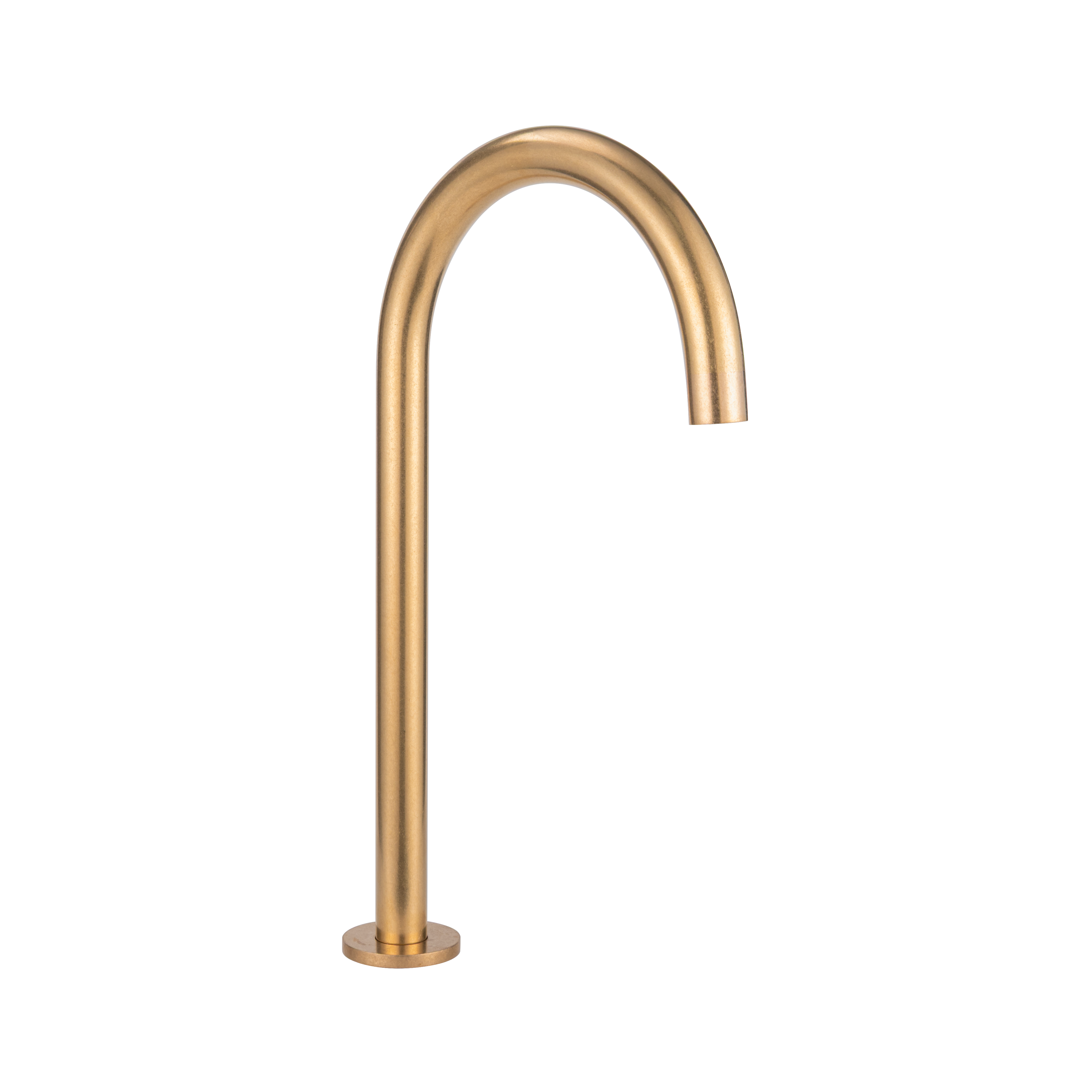 Gooseneck Hob Swivel Spout - Tumbled Aged Brass