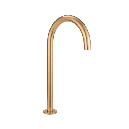 Gooseneck Hob Swivel Spout - Tumbled Aged Brass