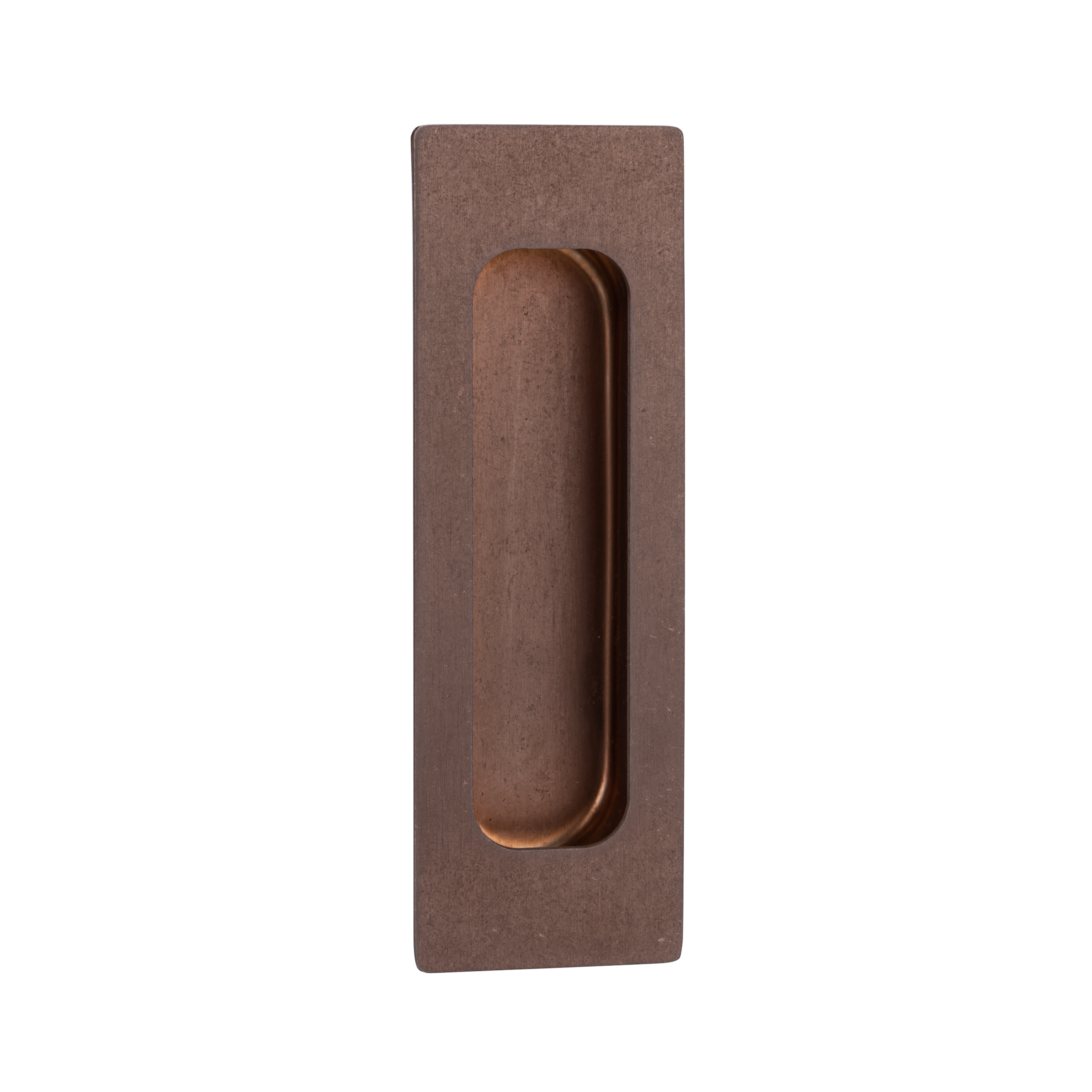 Atley Rectangular Flush Pull - Antique Bronze