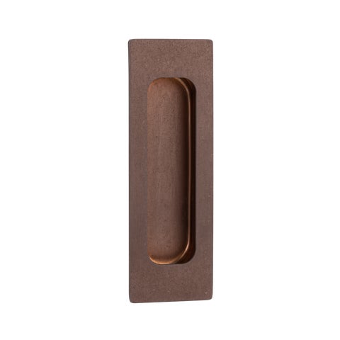 Atley Rectangular Flush Pull - Antique Bronze
