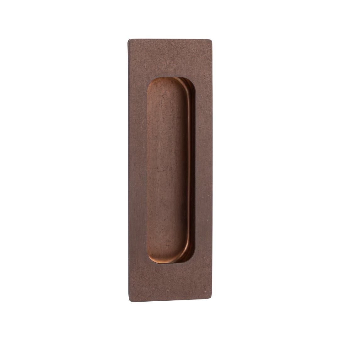 Atley Rectangular Flush Pull - Antique Bronze