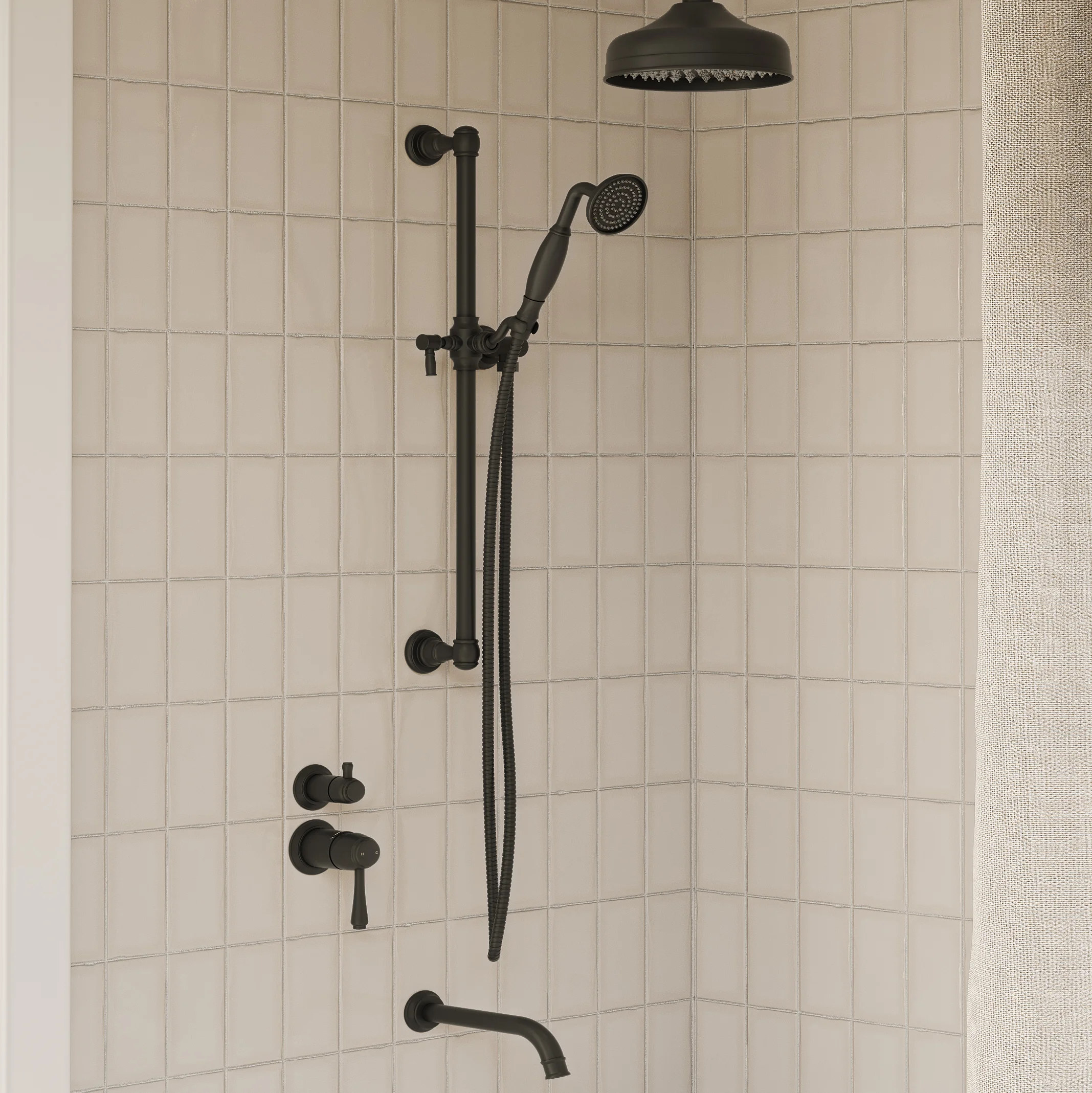 Kingsley thermostatic diverter 2-3 way insetting FullShot MB