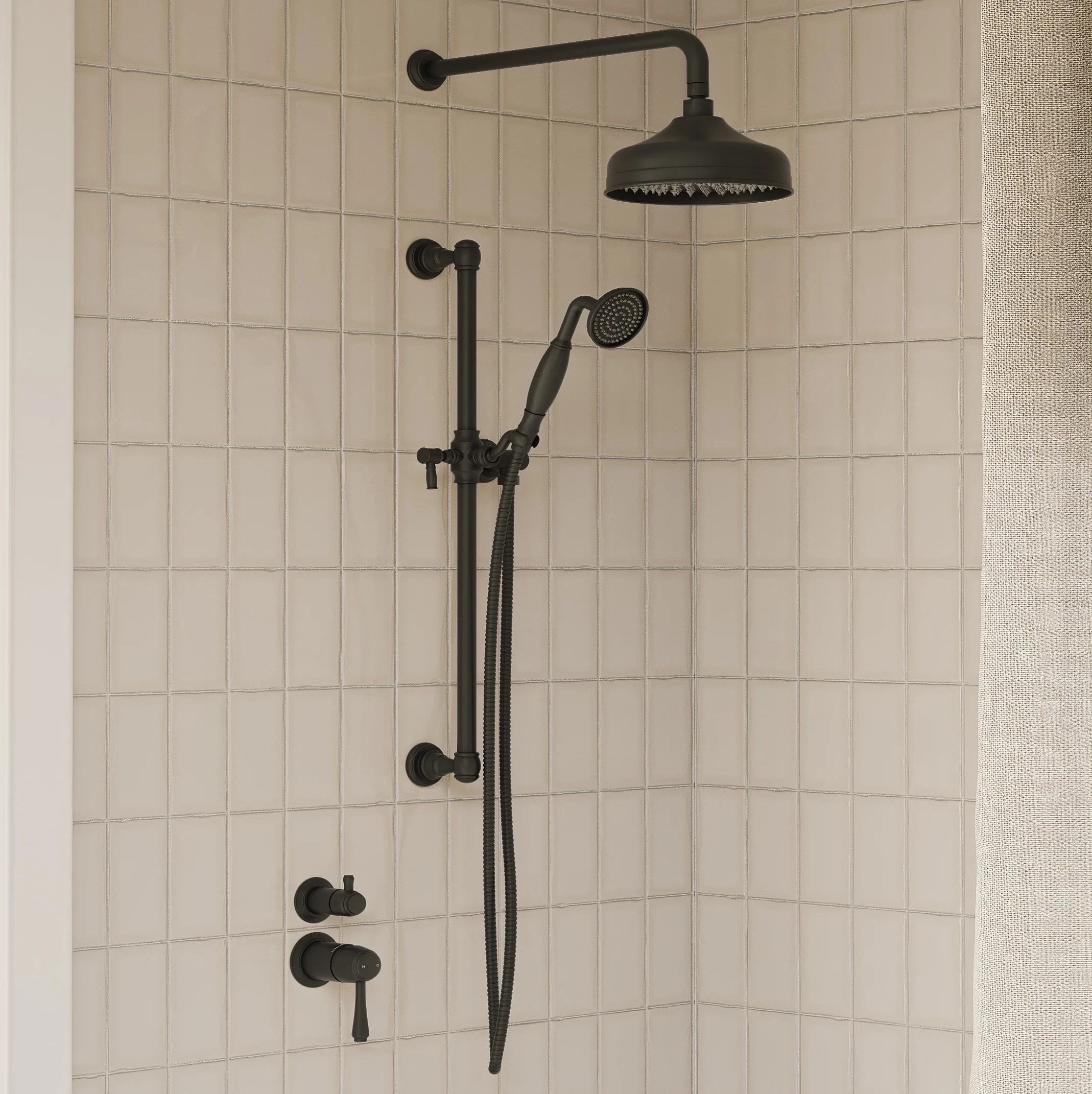 Kingsley thermostatic diverter 2-3 way insetting FullShot MB