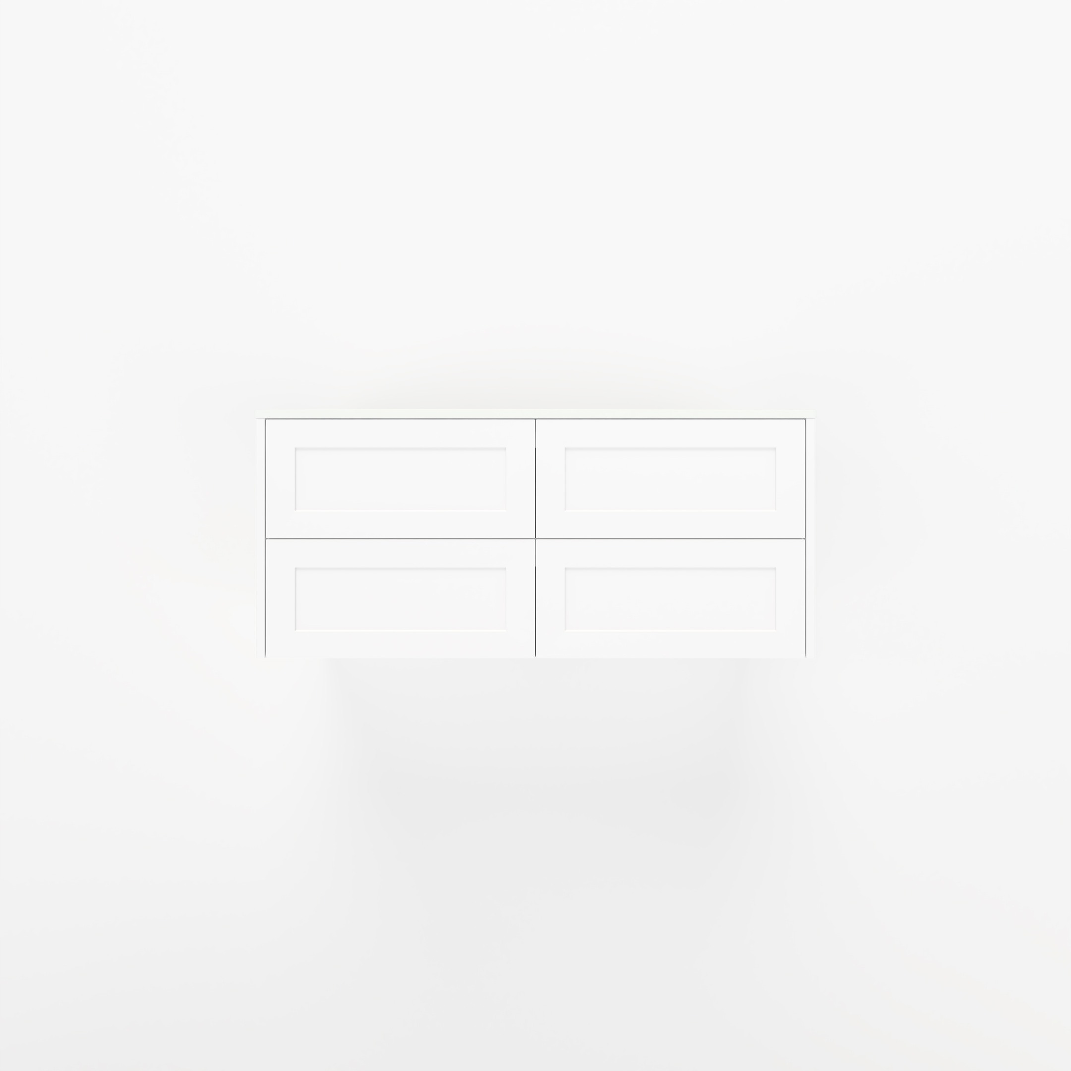 Addison 4-Drawer 1164mm - Shaker - Matte White - 1 Cut-Out