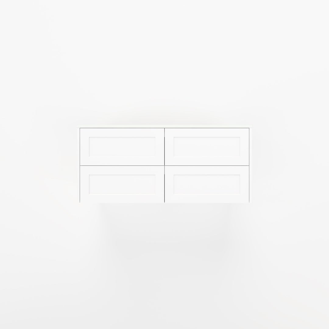 Addison 4-Drawer 1164mm - Shaker - Matte White - 1 Cut-Out