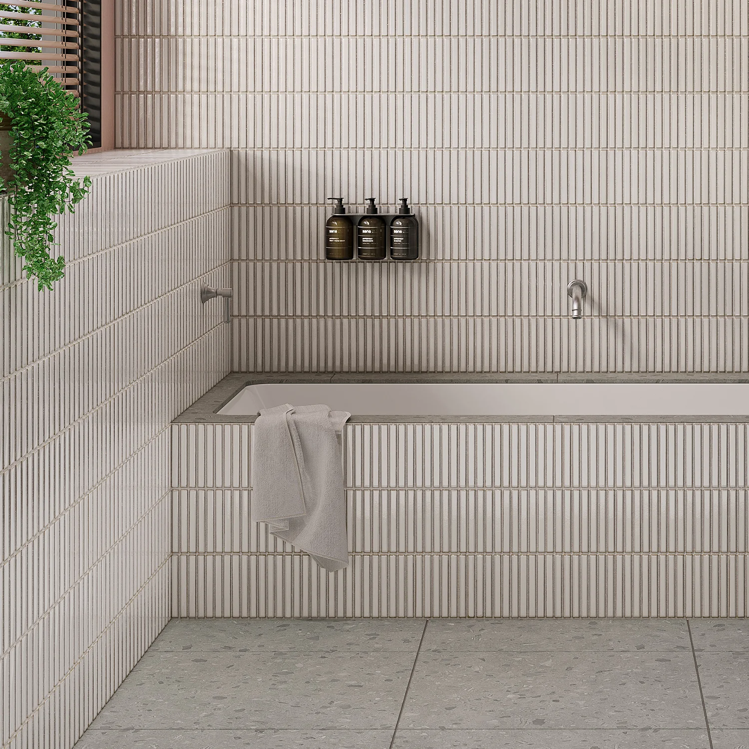yama kit kat and olbia terrazo Nz Tiles Bushed Nickel