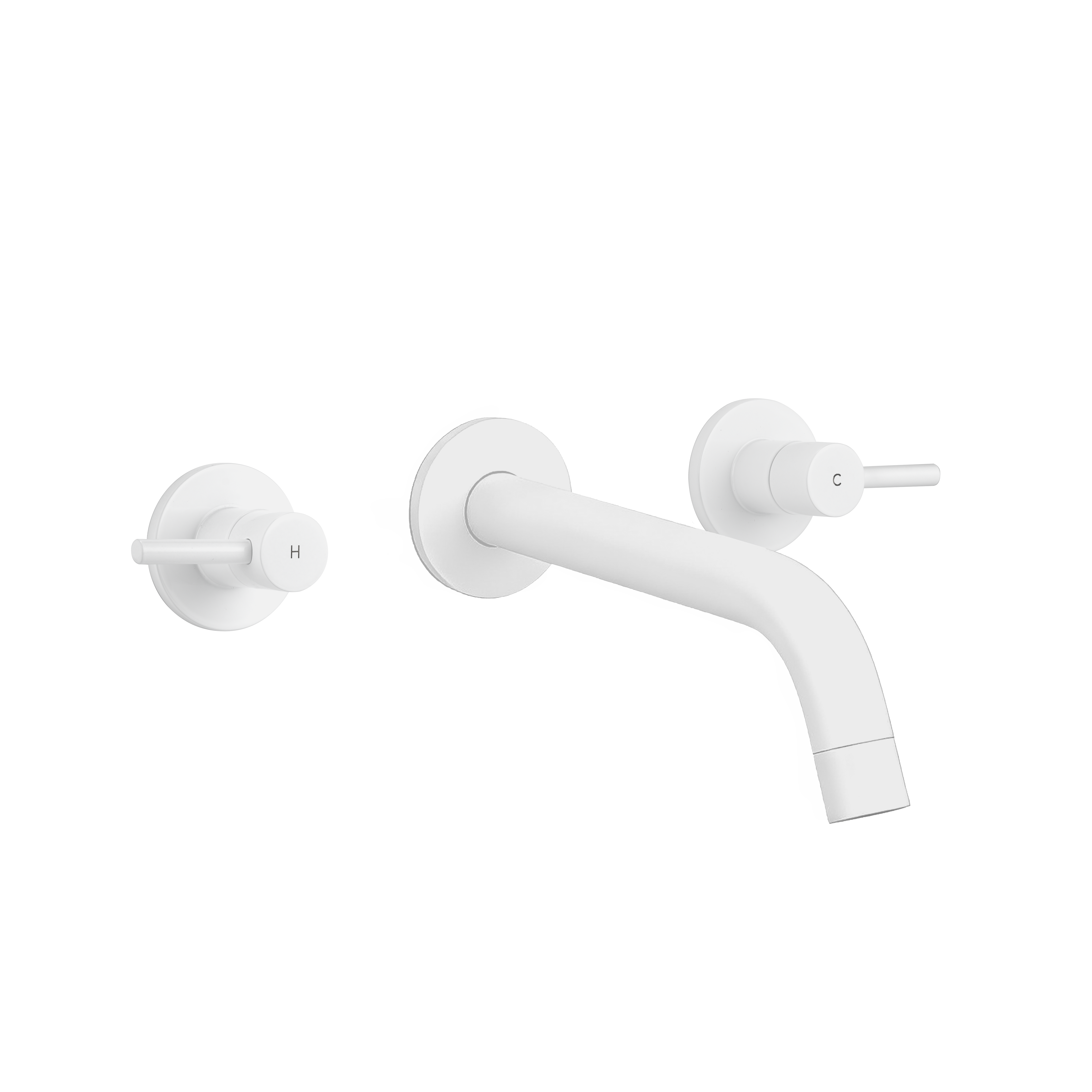 Elysian Assembly Taps & Spout Set - White