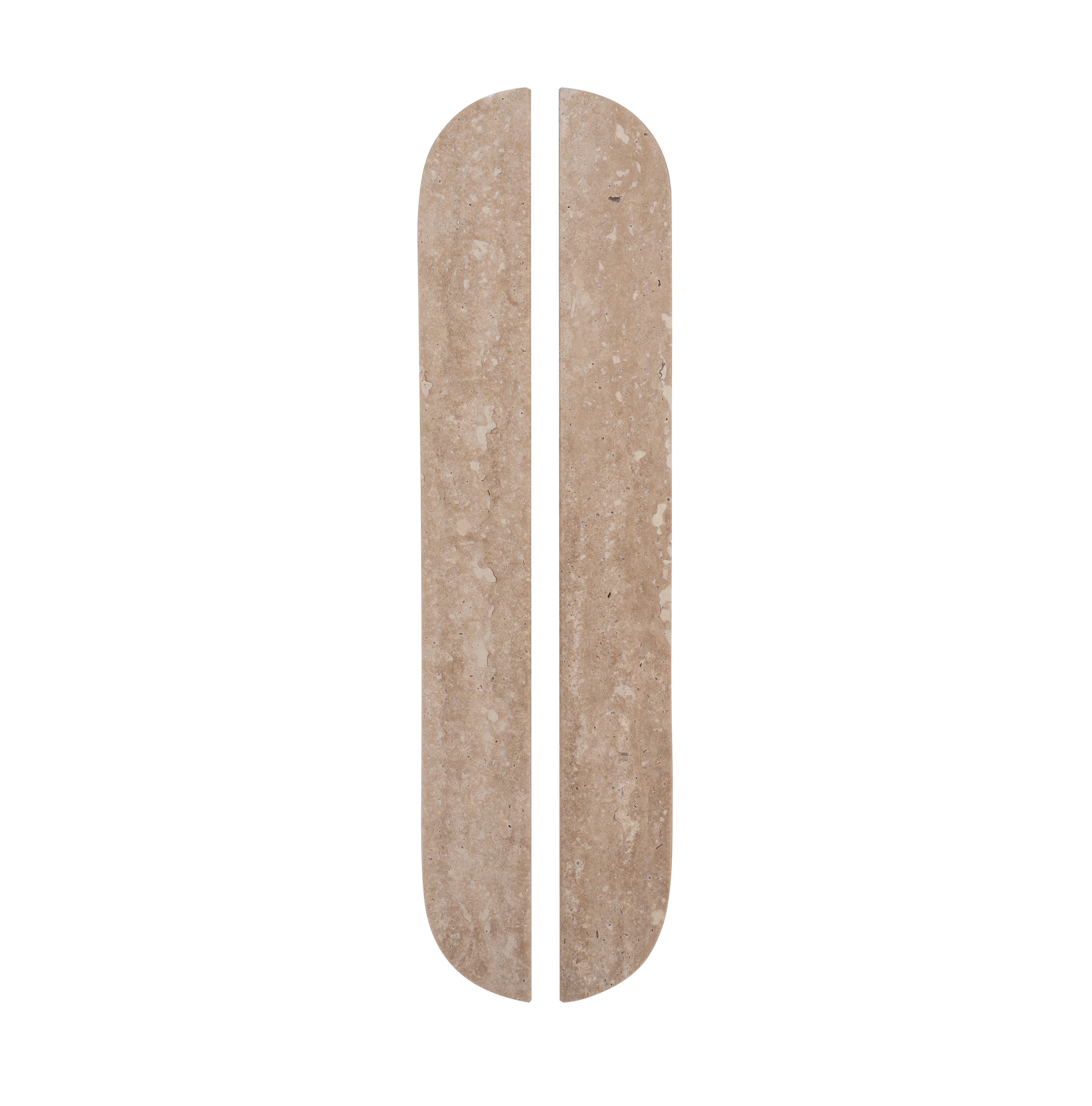 17590-Pedra-Curve-Cabinetry-Pull-320mm(Pair) Front Beige-Travertine