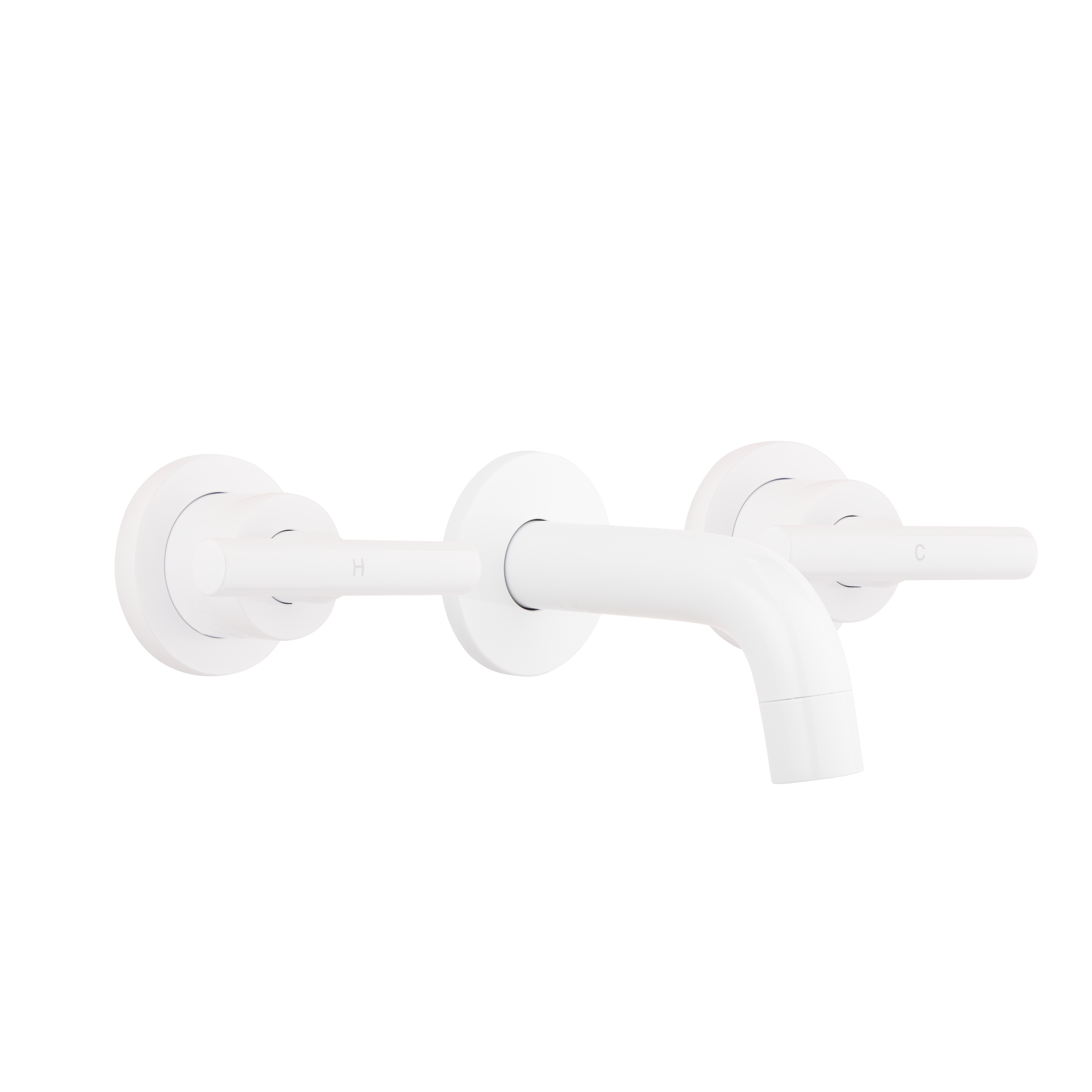 Barre Assembly Taps & Mini Spout Set - White