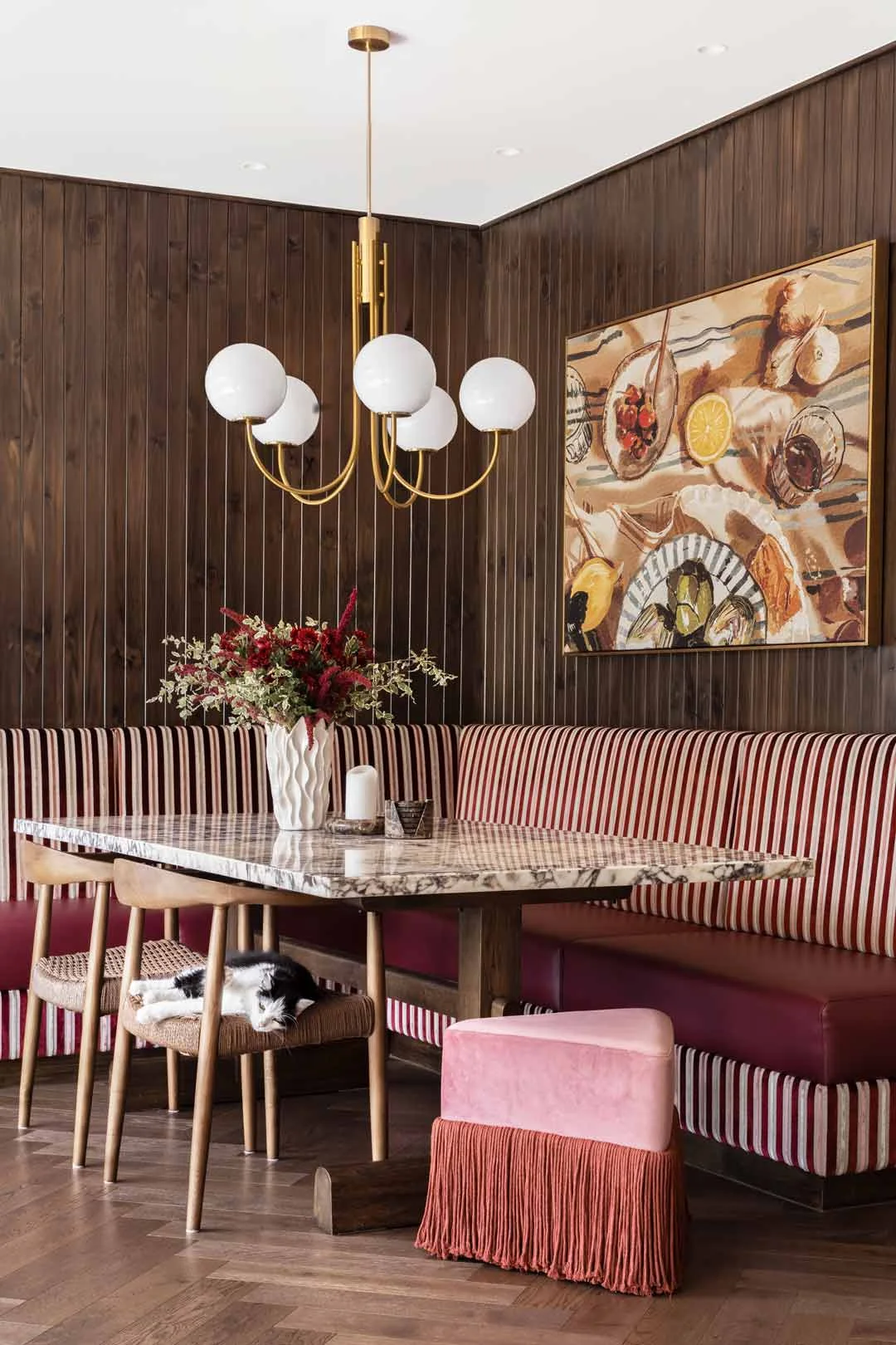 The-Savoy-Pink-and-Walnut-Booth-Dining-Nook