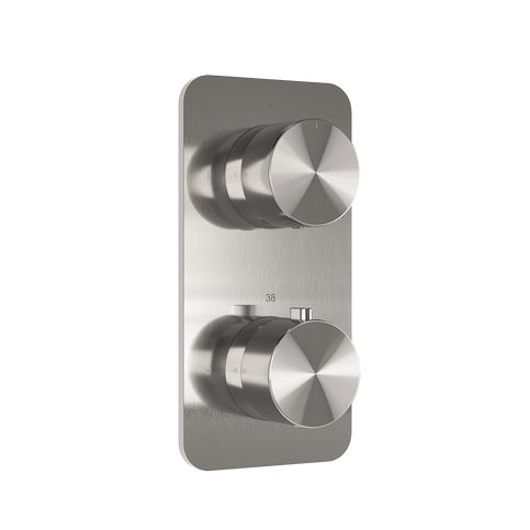 Milani Thermostatic Shower Mixer - Double Function - Brushed Nickel