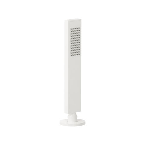 Deck Mounted Retractable Rounded Rectangle Hand Shower - White