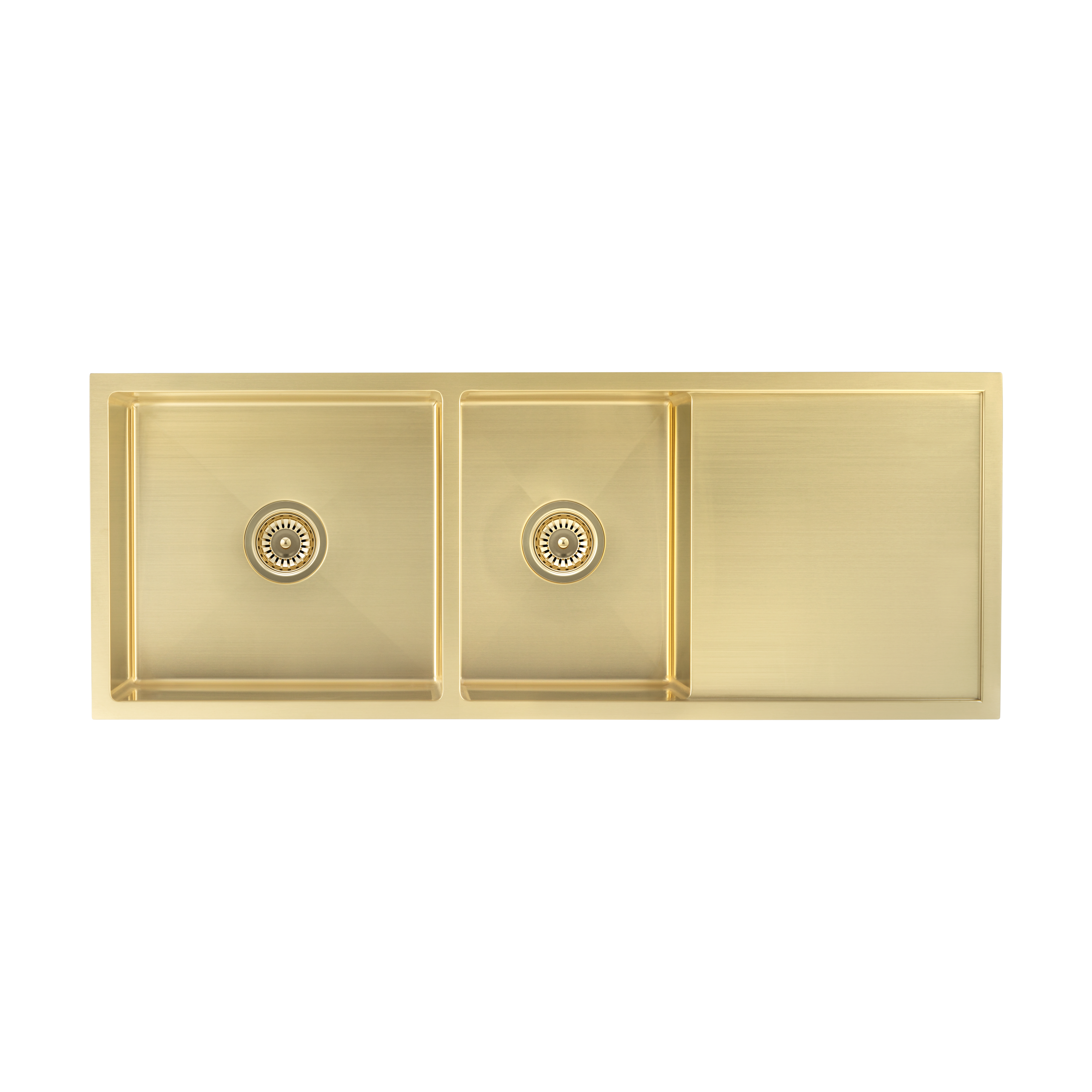 Ontario Double Kitchen Sink - Brushed Brass