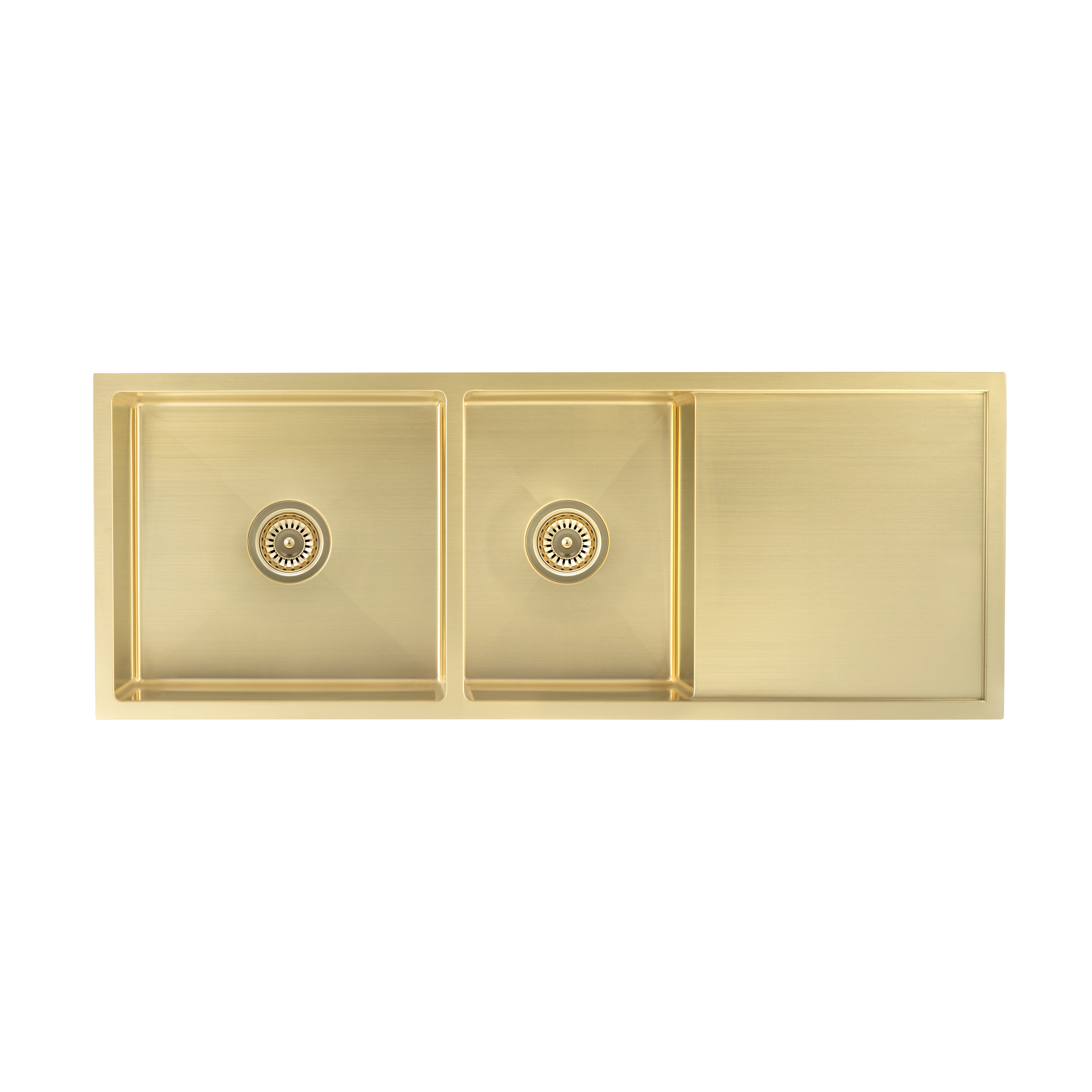 Ontario Double Kitchen Sink - Brushed Brass