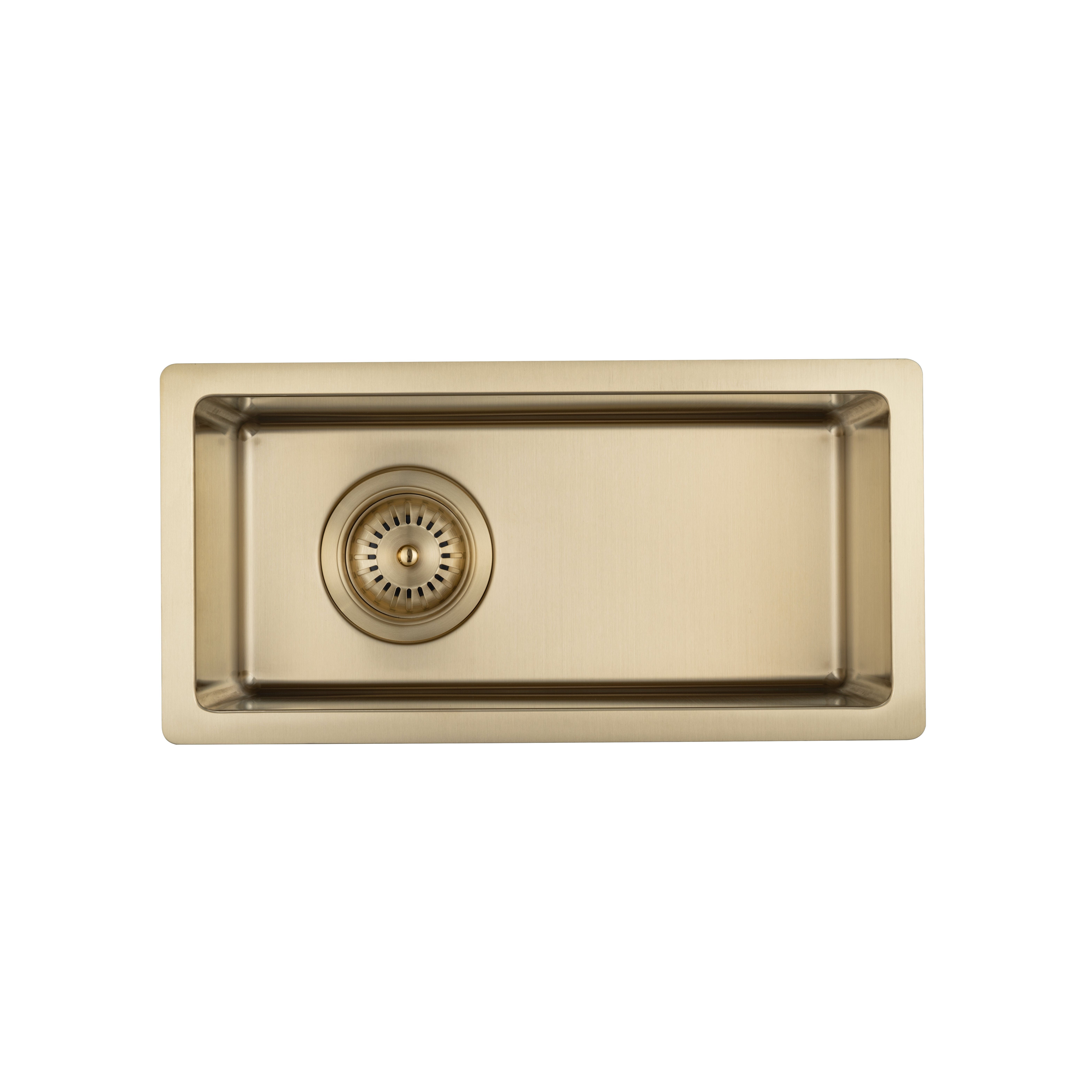 Sola Small Outdoor Sink - Brushed Brass