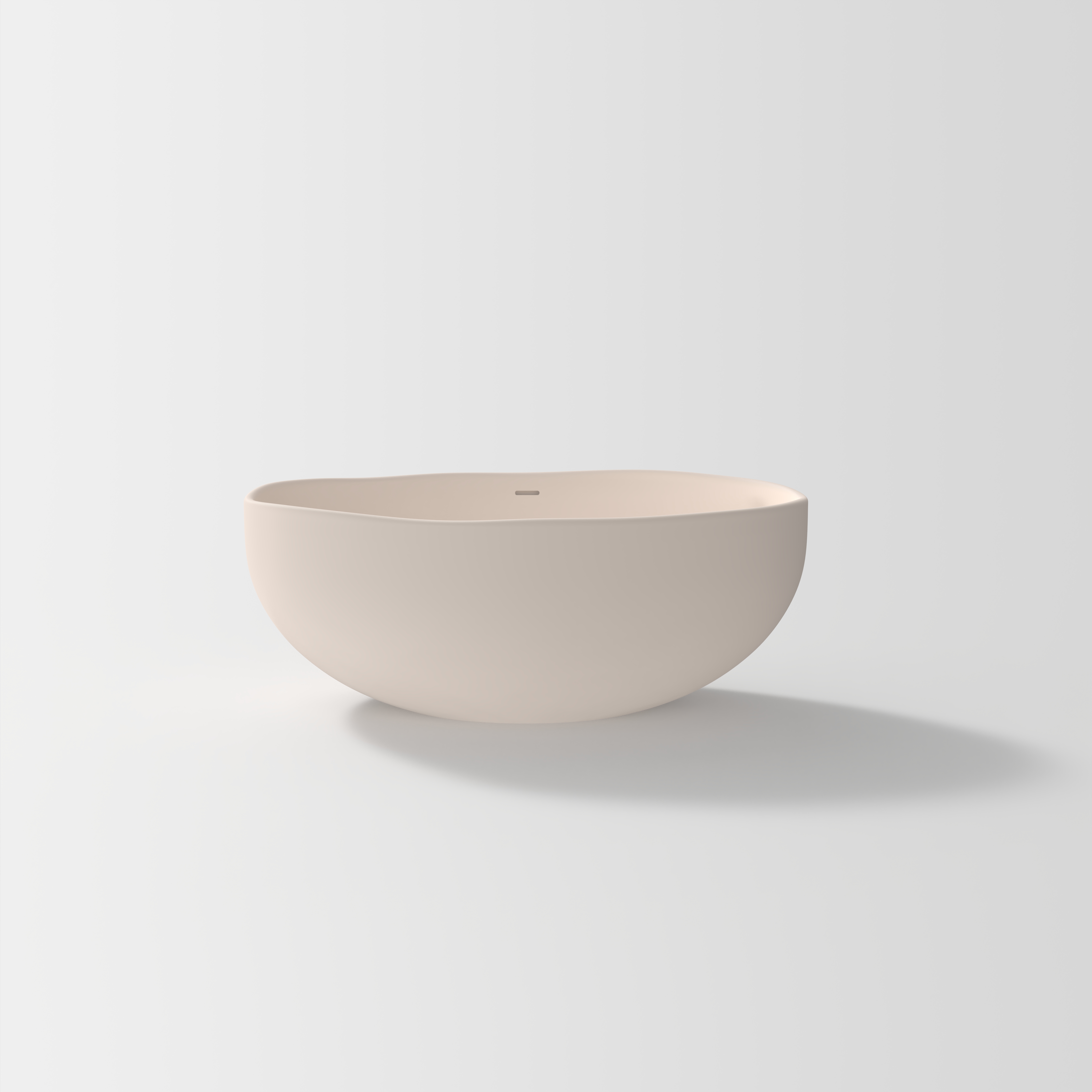 Melia Concrete Bath 1550mm - Almond (Overflow)