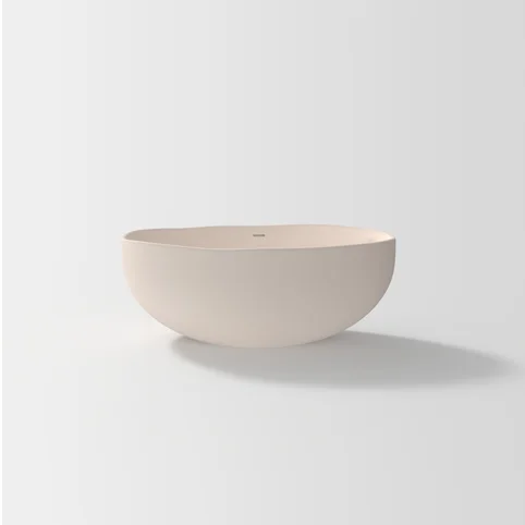 Melia Concrete Bath 1550mm - Almond (Overflow)