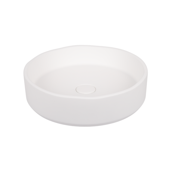 Melia Concrete Basin - Matte White