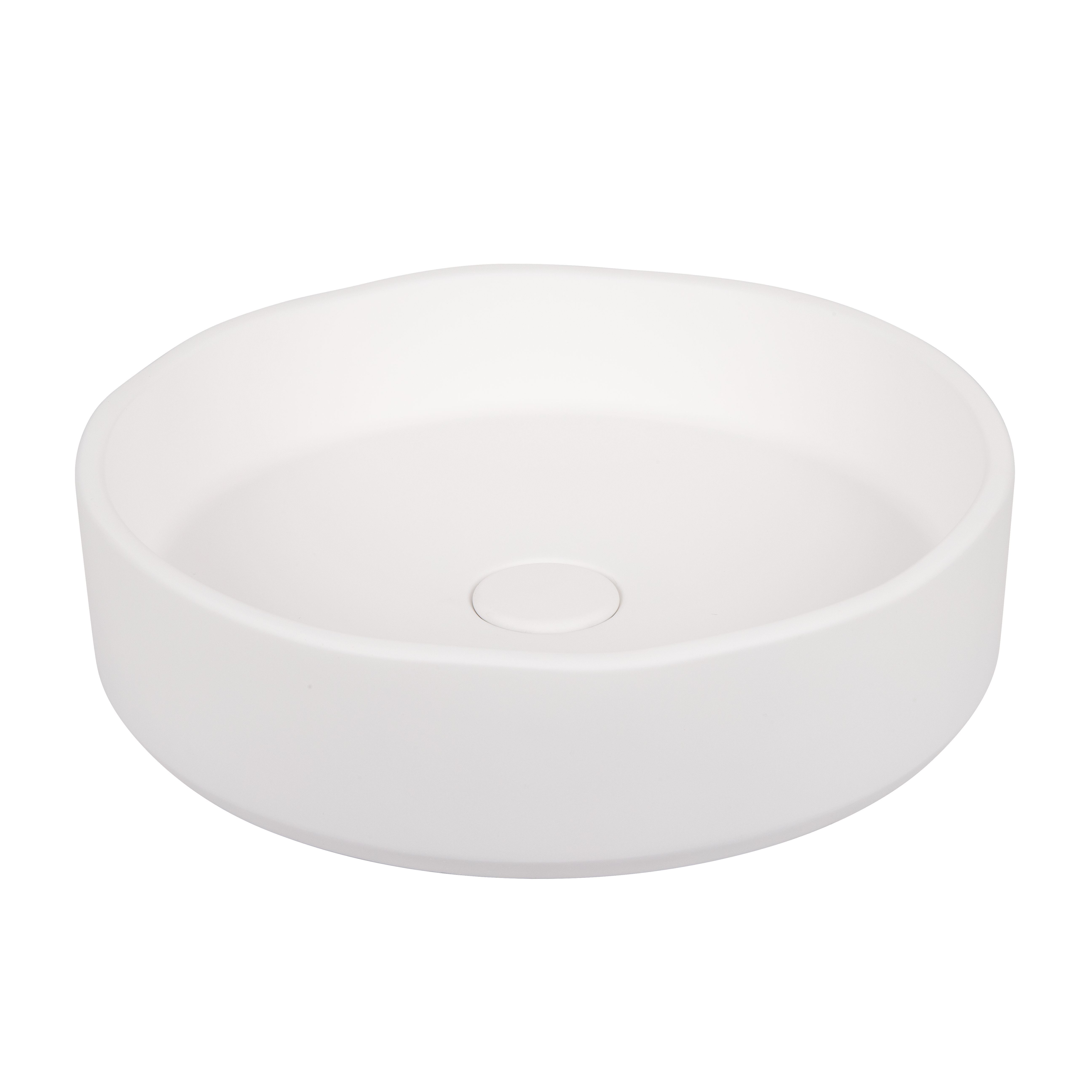 Melia Concrete Basin Matte White ConcreteWaste