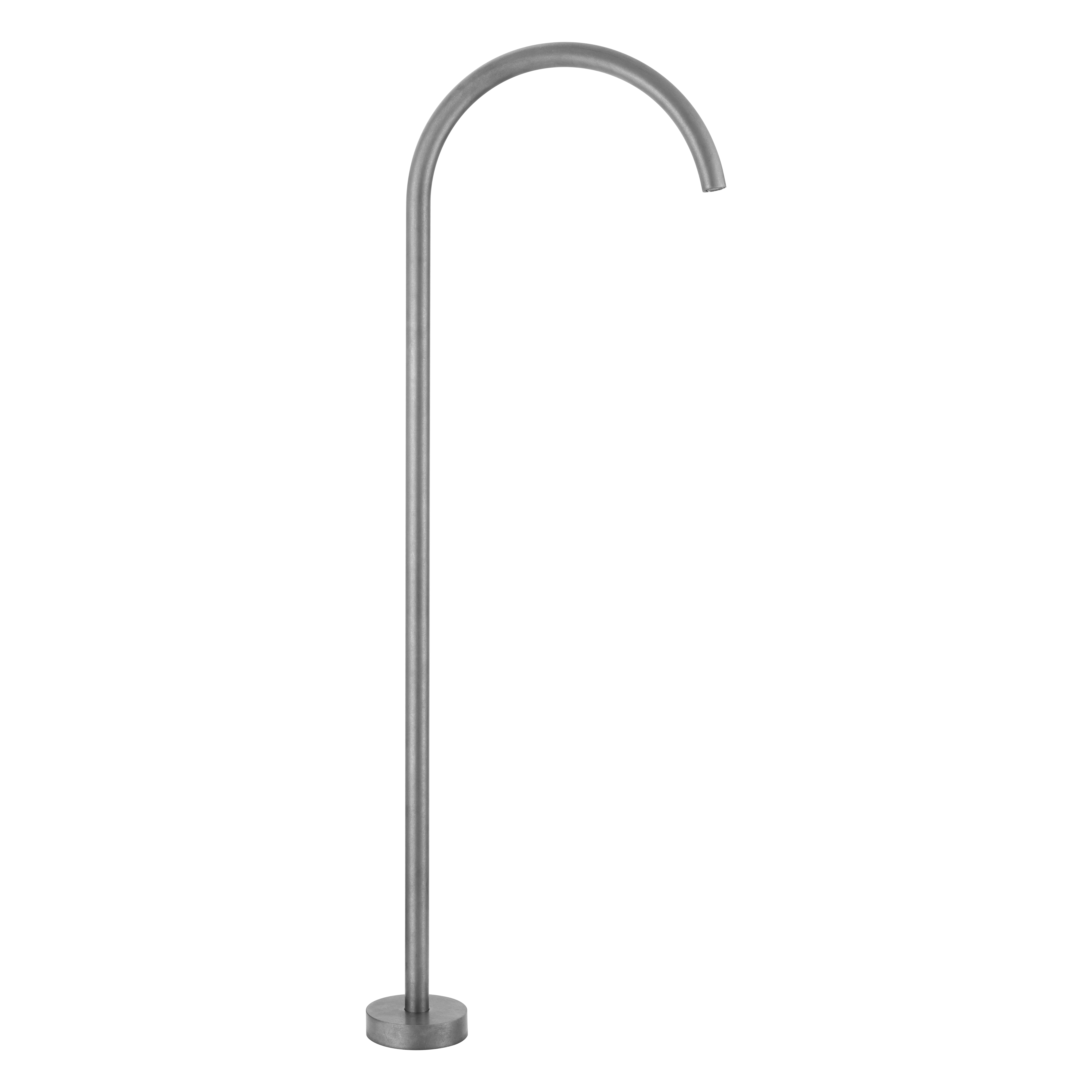 19394-Sola-Floor-Mounted-Bath-Filler Front Antique-Steel
