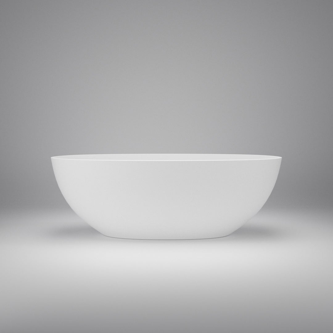 Odelia Solid Surface Freestanding Bath - Matte White 1800mm