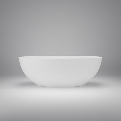 Odelia Solid Surface Freestanding Bath - Matte White 1800mm