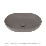 Atelis Oval Concrete Basin Avi Waste DarkGrey