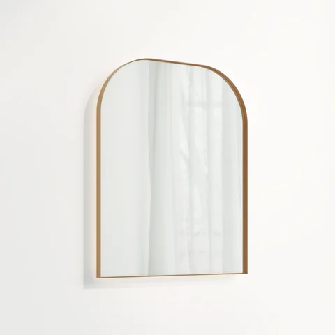 Arch Wall LED Mirror 600 x 750mm - Brushed Copper
