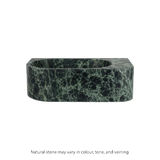 Pedra Wall Mounted Basin 400 VerdeGreen Front 5