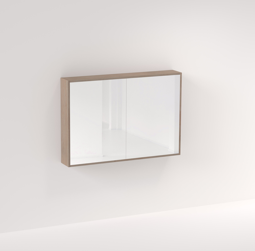 Myra 2-Door Mirror Cabinet 1164mm - Pure Oak