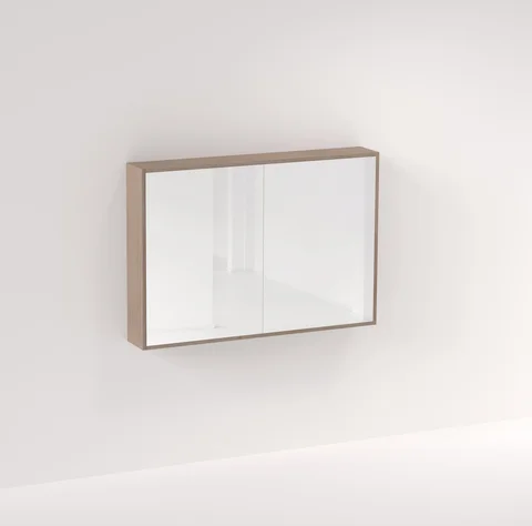 Myra 2-Door Mirror Cabinet 1164mm - Pure Oak