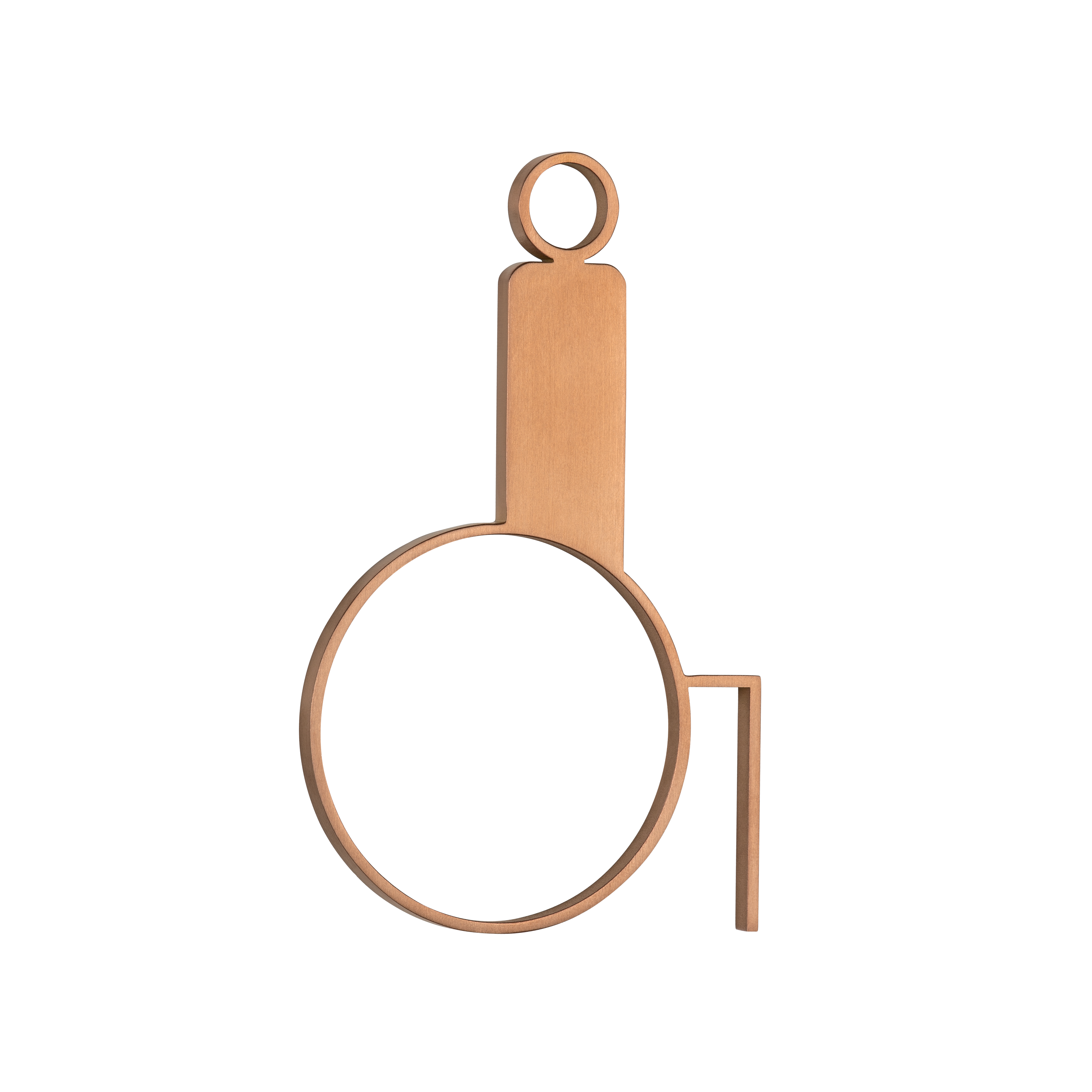 Accessible Restroom Sign - 120mm - Brushed Copper