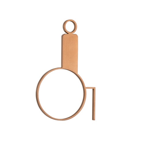Accessible Restroom Sign - 120mm - Brushed Copper