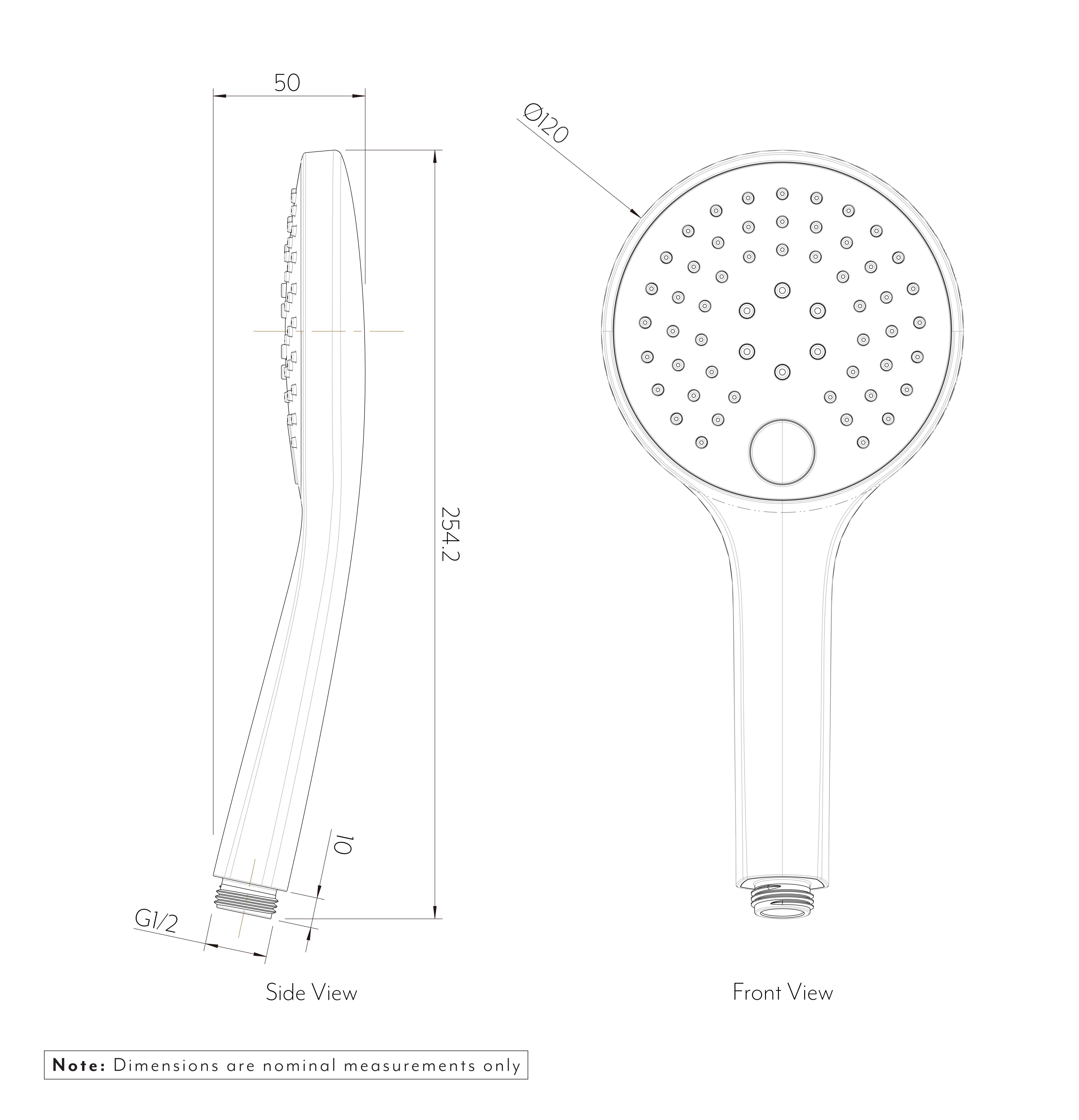 3-Function Round Hand Shower Spec-01