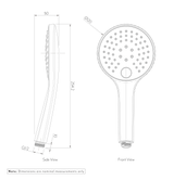 3-Function Round Hand Shower Spec-01