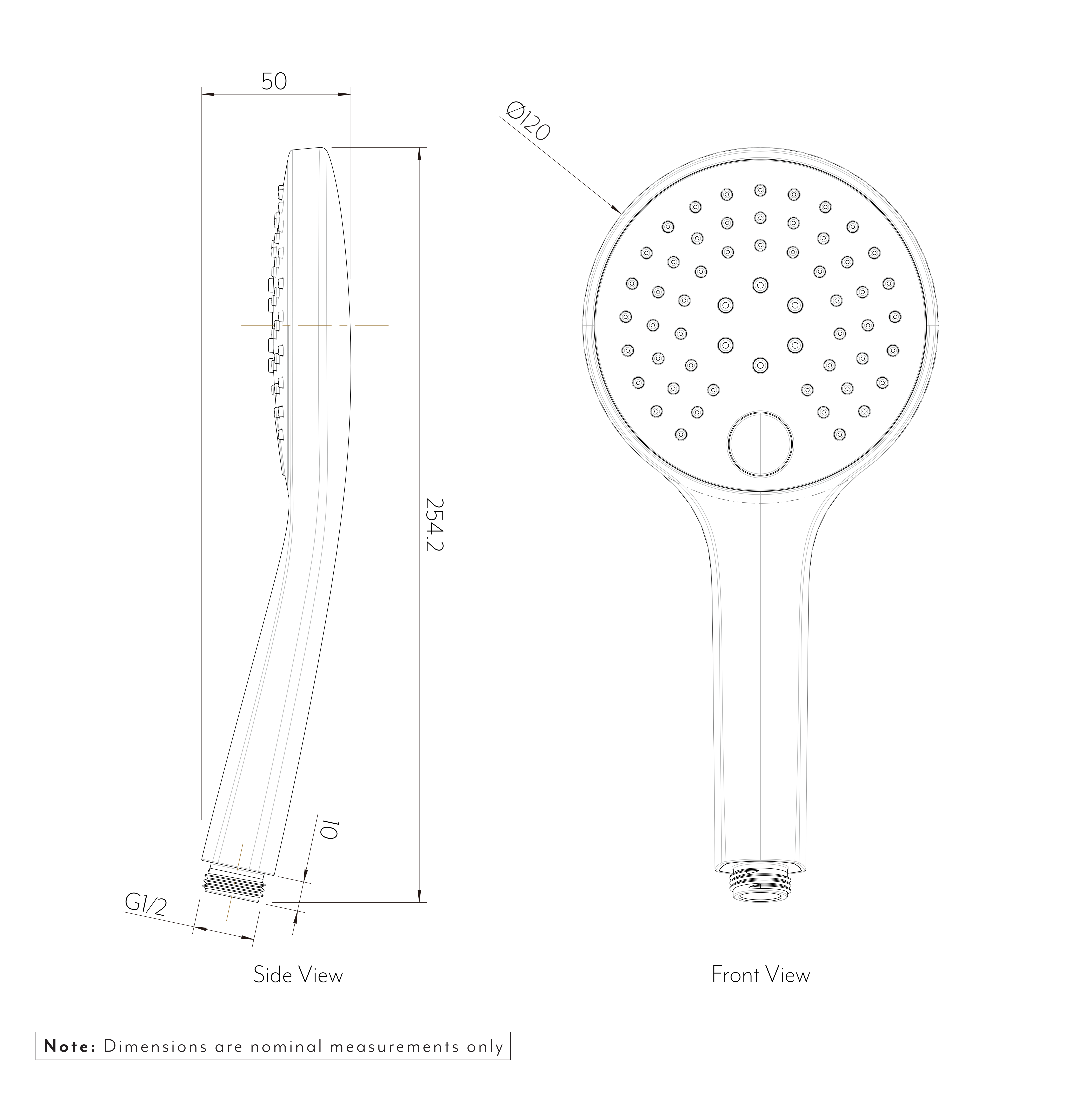 3-Function Round Hand Shower Spec-01